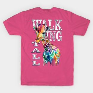 Walking Tall Colorful Giraffe T-Shirt